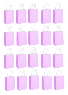 Foto 1 | Foto 1 | Bolsas De Regalo Papel Kraft Bolsas De Dulces Ecológicas 20 Pcs Violeta