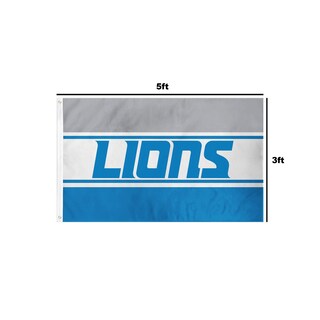 Foto 2 | Foto 2 | Bandera Foco Detroit Lions Nfl Horizontal 150 Cm X 90 Cm - Venta Internacional.