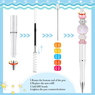 Foto 3 | Foto 3 | Venta Internacional - Bolígrafo Beadable Outus 10 Unidades Con Recambios Adicionales Color Blanco