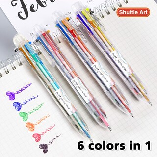 Foto 2 | Foto 2 | Bolígrafos Multicolores 6 en 1 Shuttle Art 0,7 mm 23 Unidades - Venta Internacional