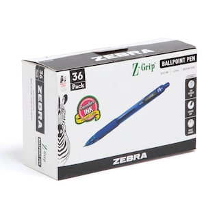 Foto 1 | Foto 1 | Bolígrafo Zebra Z-grip Retráctil, Tamaño Mediano, Azul, Paquete De 36 - Venta Internacional.