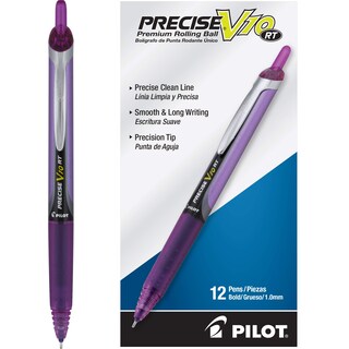 Foto 1 | Foto 1 | Pen Pilot Precise V10 Rt Recargable y Retráctil Morado 1 mm - Venta Internacional