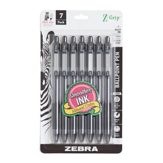 Foto 1 | Foto 1 | Bolígrafo Zebra Z-grip Rt Bp Negro, Paquete De 7 - Venta Internacional.