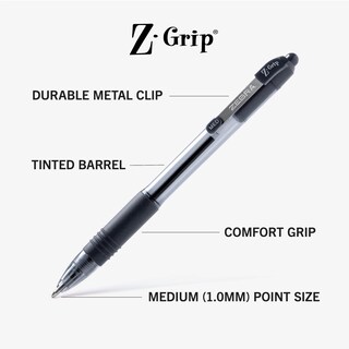 Foto 3 | Foto 3 | Bolígrafo Zebra Z-grip Rt Bp Negro, Paquete De 7 - Venta Internacional.