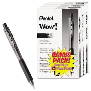 Foto 3 | Foto 3 | Bolígrafo Pentel ¡guau! Bk440aswus, Negro, Paquete De 36 Unidades, 1 Mm - Venta Internacional.