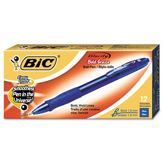 Foto 1 | Foto 1 | Bolígrafo Retráctil Bic Vlgb11be Velocity, Azul, 1,6 Mm - Venta Internacional.