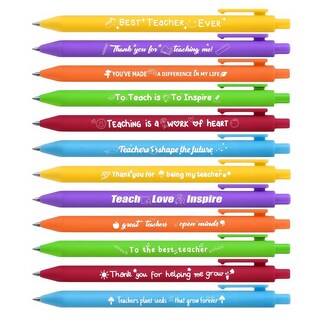 Foto 1 | Foto 1 | Juego De Bolígrafos Jxueych Con Citas Bonitas E Inspiradoras, 12 Piezas, Para Profesor - Venta Internacional.