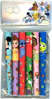 Foto 2 | Foto 2 | Bolígrafos Coleccionables Para El Centenario De Disney Paquete De 6 Con Pegatinas - Venta Internacional.