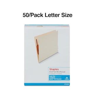 Foto 3 | Foto 3 | Folder Staples 807783 Manila, Cierre Con Lengüeta En Los Extremos, Tamaño Carta - Venta Internacional.