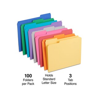 Foto 2 | Foto 2 | Carpeta De Archivos Con Grapas, Reforzada, Cortada 1/3, Tamaño Carta, 200 Unidades - Venta Internacional.