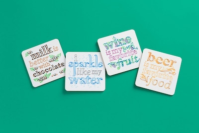 Foto 6 | Foto 6 | Posavasos Cricut Square Blank White Para Sublimación Y Tinta Infusible - Venta Internacional.