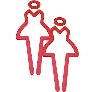 Foto 2 | Foto 2 | Letrero De Baño Zona Femenina Ventdepot Mxlwr-002 2 Pzs Rojo