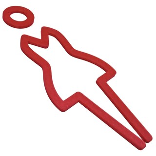 Foto 3 | Foto 3 | Letrero De Baño Zona Femenina Ventdepot Mxlwr-002 2 Pzs Rojo