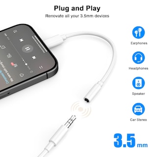 Foto 6 | Foto 6 | Adaptador De Auriculares Esbeecables Usb Tipo C A 3.5 Mm Para Iphone - Venta Internacional.