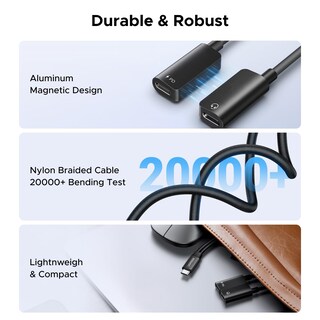 Foto 5 | Foto 5 | Divisor Magnético Usb C Ugreen De 1 Entrada Y 2 Salidas Con Cargador Pd De 60 W - Venta Internacional.
