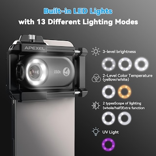Foto 4 | Foto 4 | Lente De Microscopio Para Teléfono Apexel 200x Nano Zoom Para Android/iphone - Venta Internacional.