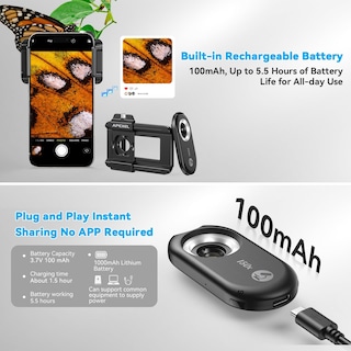 Foto 7 | Foto 7 | Lente De Microscopio Para Teléfono Apexel 200x Nano Zoom Para Android/iphone - Venta Internacional.