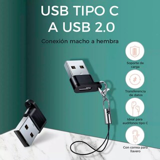 Foto 2 | Foto 2 | Adaptador Otg Tipo C A Usb 3.0 Convertidor Carga Datos Compatible Con Windows/Mac/ Ios/Android