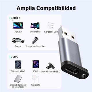 Foto 7 | Foto 7 | Adaptador Otg Tipo C A Usb 3.0 Convertidor Carga Datos Compatible Con Windows/Mac/ Ios/Android