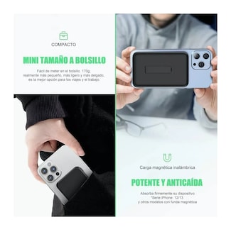 Foto 2 | Foto 2 | Cargador Inalámbrico 10000mah Magnético 22.5w Ultrarrápido color Negro