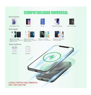 Foto 4 | Foto 4 | Cargador Inalámbrico 10000mah Magnético 22.5w Ultrarrápido color Negro