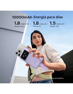 Foto 2 | Foto 2 | Batería Portatil 10,000mah Ugreen Usb C Robot 30w Pantalla Tft Morado