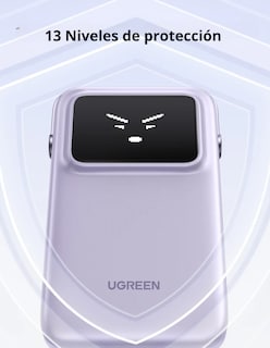 Foto 3 | Foto 3 | Batería Portatil 10,000mah Ugreen Usb C Robot 30w Pantalla Tft Morado