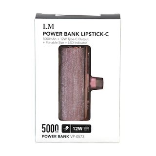Foto 5 | Foto 5 | Batería Portátil LM 5000mAh Mod VP-0573-1 Color Rosa Con Salida Tipo C Y Carga por USB-C