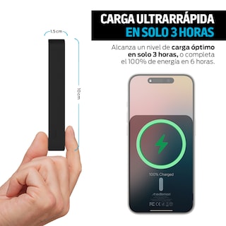 Foto 6 | Foto 6 | Power Bank Inalámbrico Magnético De 10 000 Mah Carga Rápida Color Negro