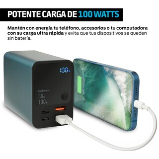Foto 4 | Foto 4 | Power Bank De 30 000 Mah Y 100 W Carga Extra Rápida 2 Usb-c Y 2 Usb Color Verde