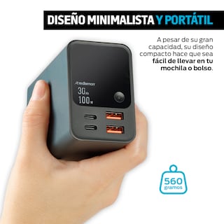 Foto 6 | Foto 6 | Power Bank De 30 000 Mah Y 100 W Carga Extra Rápida 2 Usb-c Y 2 Usb Color Verde