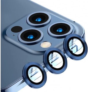 Foto 1 | Foto 1 | Protector De Lente Cámara color Azul Compatible con iPhone 12pro/12pro Max/11pro Aro De Metal