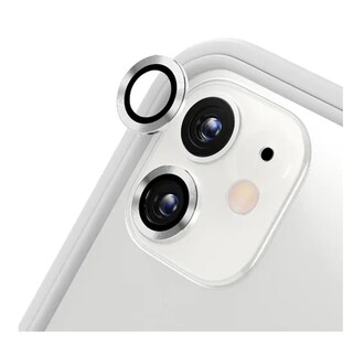 Foto 1 | Foto 1 | Protector de Lente Cámara XIMXI Compatible con iPhone 11 12 12mini Aro de Metal Plateado