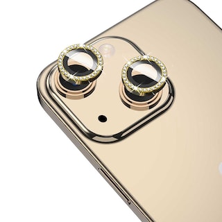 Foto 2 | Foto 2 | Mica Vidrio Mybat Glamcam Brillos Oro para iPhone 15 y 15 Plus