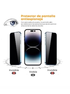 Foto 2 | Foto 2 | Mica Privacidad Cristal Templado 9d Oem para iPhone 13 Pro 2 Piezas