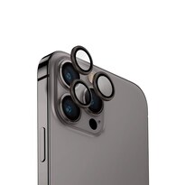 Protector De Lentes Para Iphone 15 Pro Transparente | Gris Metálico Clear | Aluminium De Optix