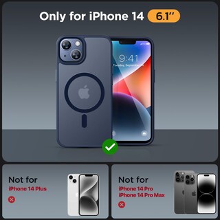 Foto 2 | Foto 2 | Funda Para Teléfono Miracase Magnetic Series Para Iphone 14, Color Azul Oscuro - Venta Internacional.