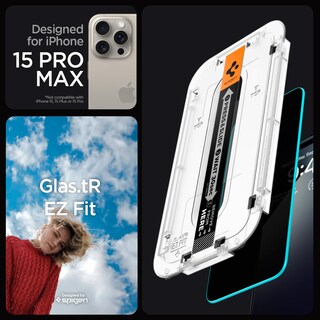 Foto 3 | Foto 3 | Protector de Pantalla Spigen para iPhone 15 Pro Max - Venta Internacional