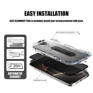 Foto 7 | Foto 7 | Mica Protectora De Pantalla De Privacidad (antiespias) Vidrio Templado Con Instalador Para Iphone 13 pro.