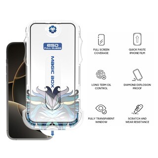 Foto 5 | Foto 5 | Mica Protectora De Pantalla (hd) Vidrio Templado Con Instalador Para Iphone 14 pro max.