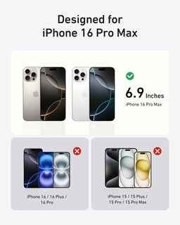 Foto 6 | Foto 6 | Protectores de Pantalla y Lentes Anker para iPhone 16 Pro Max 2 Piezas - Venta Internacional