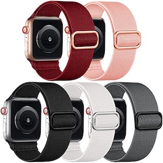 Foto 1 | Foto 1 | Venta Internacional - Adorve 5 Pack Strusa Solo Loop Compatible Con Apple Watch Band 45 Mm 44 Mm 42 Mm Para Hombres, Correas De