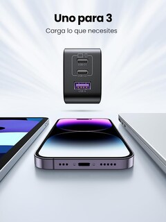 Foto 3 | Foto 3 | Cargador 65w Ugreen Carga Rápida Nexode Gan 2 Usb C + Usb A
