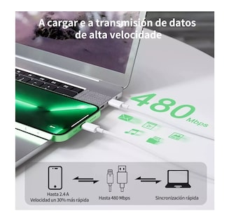 Foto 5 | Foto 5 | Cargador Tipo C 20W Compatible con iPhone 11 y 12 Carga Rápida Blanco