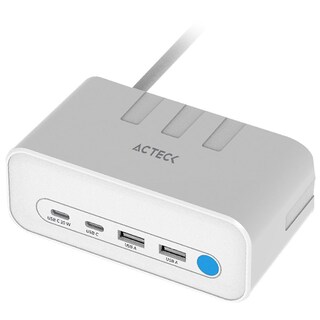 Foto 1 | Foto 1 | Cargador de Escritorio Acteck Energon Mate Ce676 3 Conectores + 2 Usb + Usb-c Ac-936521 Blanco