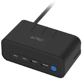 Foto 1 | Foto 1 | Cargador de Escritorio Acteck Energon Mate Ce676 3 Conectores + 2 Usb + Usb-c Ac-936514 Negro