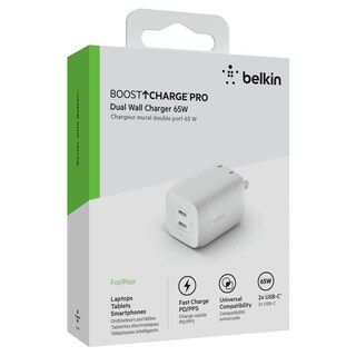Foto 8 | Foto 8 | Cargador De Pared Doble Usb C De 65w Blanco Gan