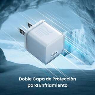 Foto 4 | Foto 4 | Cargador USB C de 20 W Baseus Gan5s Carga Rápida Blanco