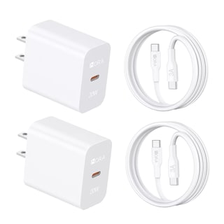 Foto 1 | Foto 1 | 2 Cargadores Tipo C Carga Rápida PD 20w con Cable C a C 1Hora Compatible con iPhone 15 - Samsung - Xiaomi