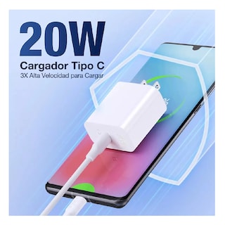 Foto 2 | Foto 2 | 2 Cargadores Tipo C Carga Rápida PD 20w con Cable C a C 1Hora Compatible con iPhone 15 - Samsung - Xiaomi